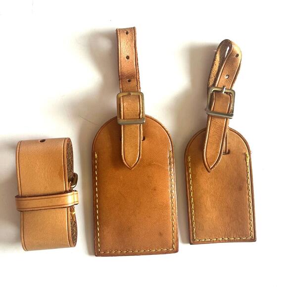 Louis Vuitton Mens Vachetta Travel Bag Name Tag Poignet Handle Keeper - Picture 3 of 4